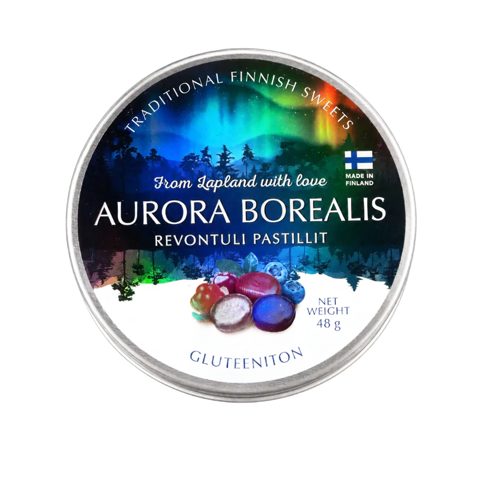 Aurora Borealis revontulipastillit -peltirasia