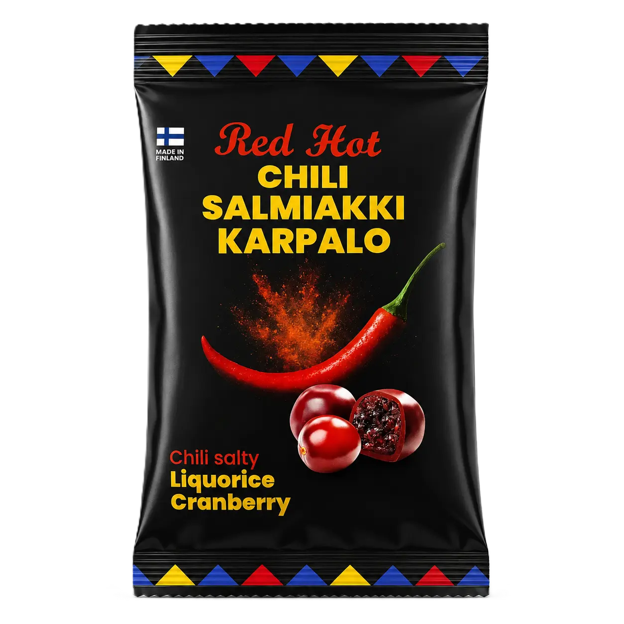 Chili Salmiakki Karpalo -makeispussi
